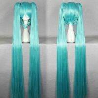 HAIRJOY  Synthetic Hair Green  Cosplay Wig  Party Wigs with 2 Clip On Double Ponytail 8 Colors Available Free Shipping Wig  Hair Extensions Pads