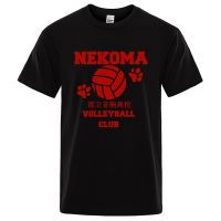 Haikyuu Volleyball Club Red Tshirt Man Anime Print T Shirt Mens Tshirt Japanese Anime Short Gildan