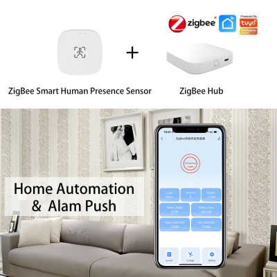 ZigBee Wifi MmWave Human Presence Motion Sensor พร้อมความสว่างการตรวจจับระยะทาง5110220V Tuya Smart Life Home Automation