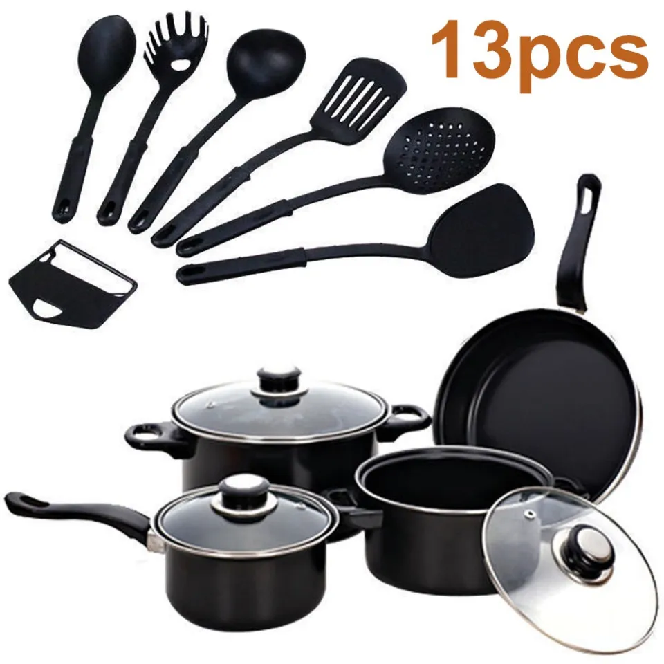 13Pcs Non Stick Granite Cookware Pots and Pans Cooking Kitchen Set