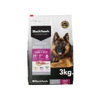 ส่งฟรีทุกรายการ BlackHawk-Dog 3kg.(Original)adult Lamb&amp;Rice สำหรับสุนัข 1 ปีขึ้นไป อาหารสุนัข royalcanin