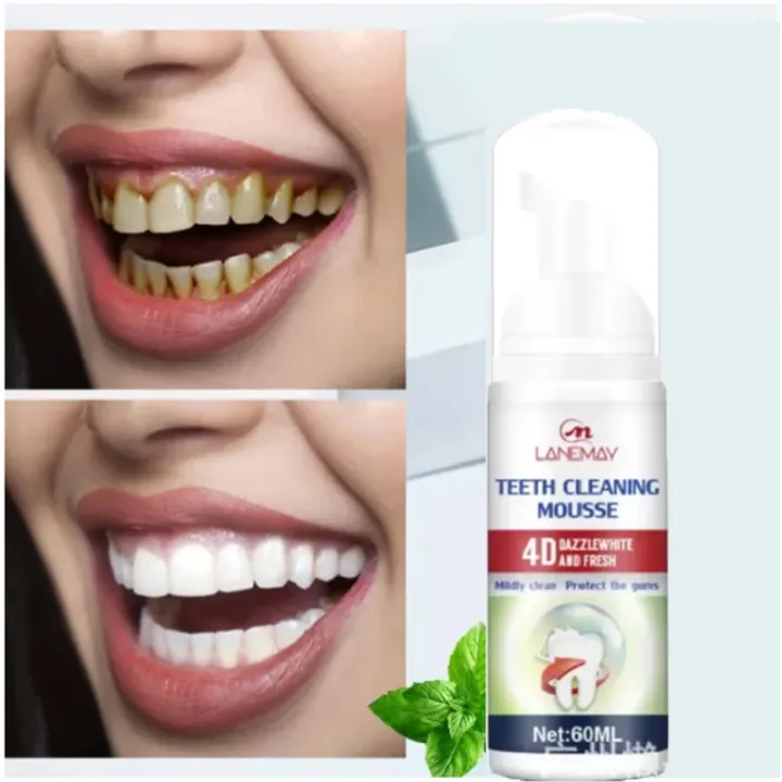 Toothpaste whitening teeth Tooth Cleaning Mousse[60ml] Stain Clean