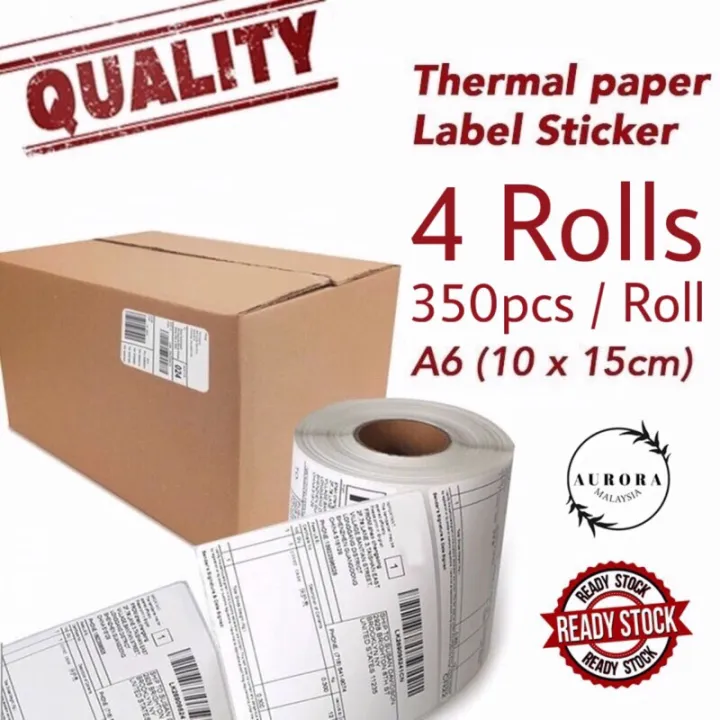 Ready Stock A6 LAZADA Waybill Thermal Sticker Paper Shipping Label ...