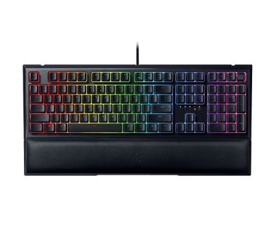 RAZER Keyboard Ornata V2 Mecha - Membrane Thai Layout -  คีย์บอร์ดเกมมิ่ง มีไฟ RGB มาพร้อมที่รองข้อมือนุ่มสายและแป้นภาษาไทย ดีไซน์เรียบหรู (รับประกันสินค้า 2 ปี)