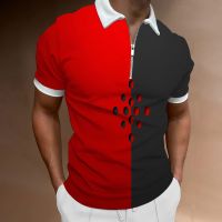 2023 Mens Polo Shirt Golf Shirt Casual Holiday Lapel Quarter Zip Short Sleeve Fashion Summer Regular Fit Camel Polo 3D T Shirt