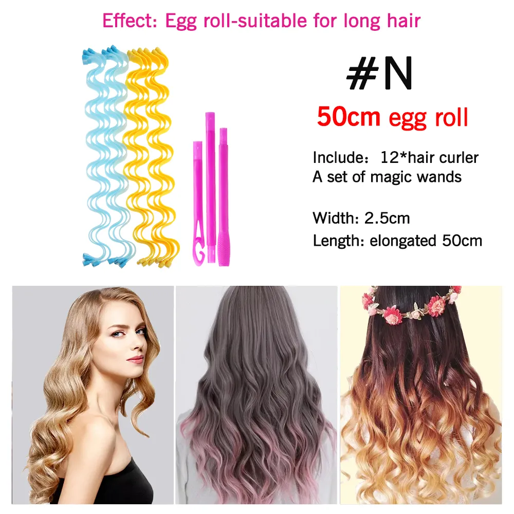 No Heat Hair Roller Curling 24pcs Rods Set Woman Hair Curlers Rollers Magic  Diy Magic Hair Roll Sleep Curlers Wave Roll Water Ripple Roll Hair,11 | No  Heat Hair Roller Curling 24pcs