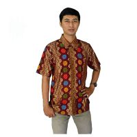 Maroon Red Prodo Batik Shirt