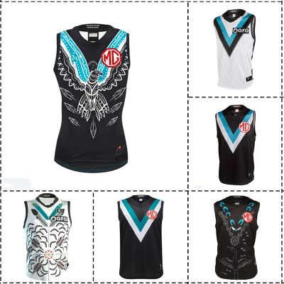 / - / Mens Away  [hot]Port Jersey 2020-2021-2022-2023 Indigenous Home Size:S-XXXL Guernsey Power Adelaide Rugby