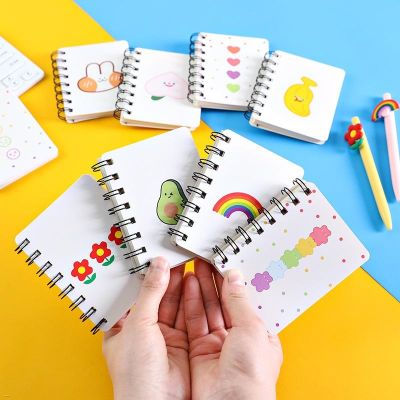 A7 Mini cute notebook kawaii note books Student writing book kids portable pocket book girl notes Cartoon diary simple Handbook