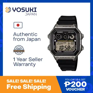Casio AE1000W-1A World Time Mens Watch – Watch Depot