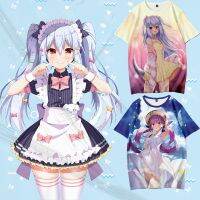 2023 NewVirtual Idol VTuber Yuji Impression สินค้าเสื้อยืด Pseudo-Girl Dog Mountain Brother แขนสั้น Hololive เสื้อผ้า