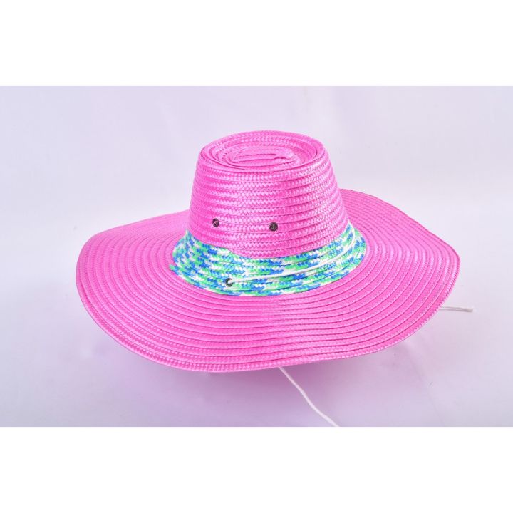 หมวกสาน-หมวกพลาสติก-หมวกกันแดด-หมวกกีฬาสี-ชาวไร่-ชาวนา-สีสวย-มีเก็บเงินปลายทาง