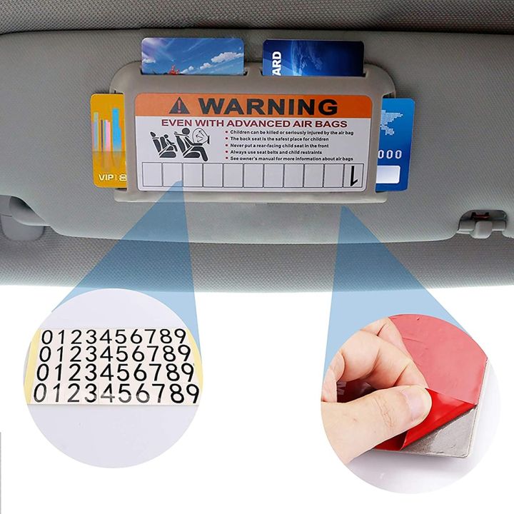car-sun-visor-card-holder-sun-visor-organizer-for-temporary-parking-phone-number-clip-auto-card-slot-multi-function-storage-box