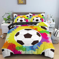 2-3 Pcs Football Pattern Bedding Sets Luxury Duvet Cover Pillowcase Bedclothes TwinQueenKing Size Bed Room for Kids Bedding