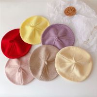 【YD】 Korean Baby Hat Berets Knitted Cap Color Warm Kids Infant Bonnets Beret Hats Accessories