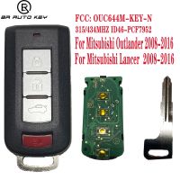 กุญแจรีโมทกุญแจรถยนต์รีโมทอัจฉริยะสำหรับ Mitsubishi Lancer Outlander 2008-2016 3 + 1ปุ่ม315Mhz/434Mhz ID46 OUC644M-KEY-N ruiyan