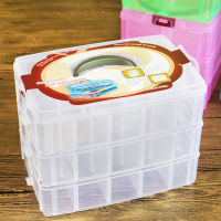 3ชั้นเครื่องประดับลูกปัดเม็ด Craft Storage Organizer ช่องกล่อง CaseThree-Layer แบบพกพากล่องเก็บของพลาสติกกล่องเก็บของพร้อมกับกล่องเก็บของแบบมีฝาปิด