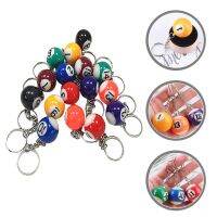 【LZ】❀♕  Billiards Keychain Pool Ball Keychains Delicate Adorable Decorative Sports Rings Keepsakes Gifts Mini