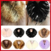 ZHEZHE Shawl Neck warmer Winter Warm Faux fur Women scarf Coat collar