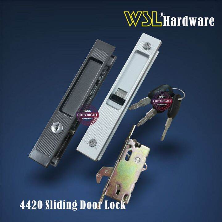 Aluminium Sliding Door Lock With Keys 4420 Lockset Lazada