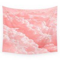 Pink Clouds Wall Tapestry Wedding Party Gift Bedspread Beach Towel Yoga Picnic Mat