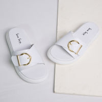 Sara SARA SARA STORE - รองเท้าแตะส้นแบน MESSI WHITE | รองเท้าแตะ ลาย Birken สไตล์โมเดิร์น สูง 3 ซม. - 4 ซม. สีขาว สําหรับผู้หญิง | รองเท้าแตะ แต่งหัวเข็มขัด สําหรับผู้หญิง |  ไปวัยรุ่น | Sarasara mesi รองเท้าร้านค้าอย่างเป็นทางการ