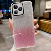 เคสโทรศัพท์สำหรับ Realme C53 C55 NFC Realmi Real Me 2023เคสมือถือไล่สีเคสโทรศัพท์ดาวประกายแวววาวใสปลอกอ่อนแฟชั่นฝาครอบคู่