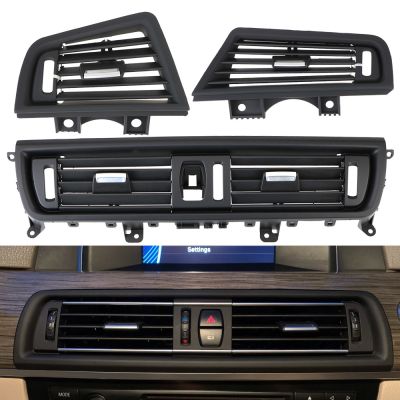 [HOT XIJXEXJWOEHJJ 516] ด้านหน้าแถวลมซ้ายศูนย์ขวาเครื่องปรับอากาศ Vent สำหรับ BMW 5 Series F10 F18 Grille Outlet แผง Chrome แผ่น