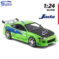 1:24เจ้าสาวที่โกรธจัดอย่างรวดเร็วมิตซูบิชิอีคลิปส์การจำลองสูงรถ Diecast คอลเลกชันของขวัญโมเดลรถอัลลอยโลหะ