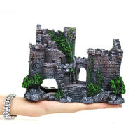 Ancient Castle Resin Sinking Action Figure Aquarium Cave For Fish Tank Landscaping Hiding House Decoration Toys Accessories Gift