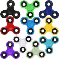 สปินเนอร์โรคสมาธิสั้นต่อต้านความเครียดของเล่นแบบ Tri-Spinner คุณภาพสูงผู้ใหญ่ที่หมุนมือสำหรับผู้ป่วยออทิสติก ABS ฟิดเจ็ตสปินเนอร์