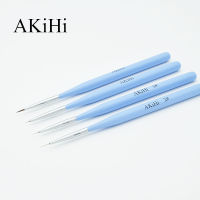 AKiHi Nail Art Liner Painting Brush Drawing Flower Polish Brushes UV Gel Pen Blue Color with Cap Artist Brushes Tools