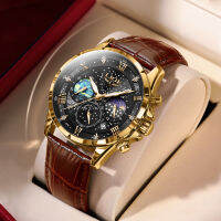 Luxury Snowflake dial Design Men นาฬิกาควอตซ์ธุรกิจสายหนัง Chronograph Men 3C nith lume 2023 New