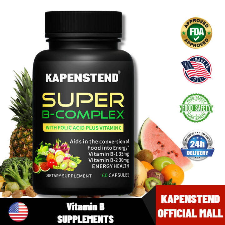 Super B With Vitamin C Immune & Energy Support,Vitamin B Complex ...