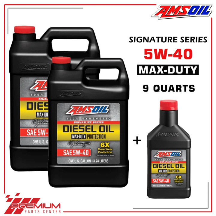 AMSOIL 5W-30 Signature Series Max-Duty 100% Synthetic Diesel Oil 9 ...
