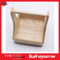 ตะกร้าไม้ ที่ใส่เครื่องปรุงเครื่องเทศ ขนาด 15*15*15 ซม. แบบไม้ มีหูหิ้ว ถาดใส่เครื่องปรุงไม้หิ้ว ที่ใส่เครื่องปรุง