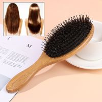 1Pcs Hair Brush Natural Bamboo Handle Boar Bristles Anti-static Hair Scalp Paddle Hairbrush Gasbag Massage Comb Hair Care