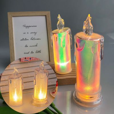 Flameless Led Candle Creative Wishing Led Tea Light Warm White Flameless Candle Halloween Christmas Decor Candle Light