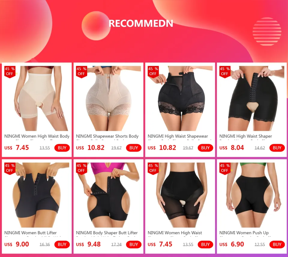 NINGMI Body Shaper Thong Panties Women Shapewear Thong for Tummy Control  Mid Waist Shaper Wear Thong