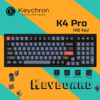 [ส่งในไทย/ของแท้?%]Keychron K4 Pro QMK Mechanical คีย์บอร์ด 100 key (96% Layout, Wired/Bluetooth, RGB LED, Gateron, Hot-Swap）