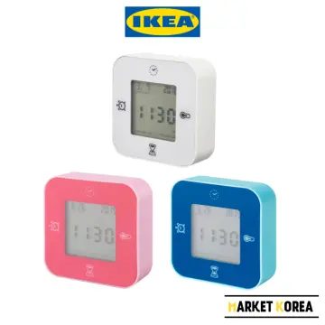 KLOCKIS Clock/thermometer/alarm/timer, white - IKEA