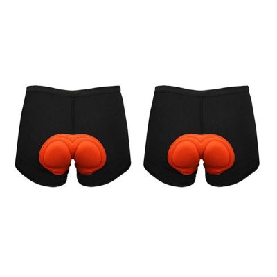 2X Bicycle Cycling Shorts Underwear Sponge Gel Bicycle Pants 3D Padded Bike Mens Sportswear Bicycle Accessories Size L