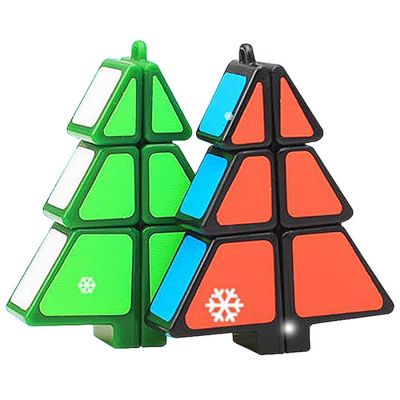 Christmas Tree Cube 1x2x3 Professional Cubo Magico Puzzle Toy For Children Kids Gift Toy Brain Teasers
