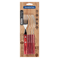 TRAMONTINA ส้อม ด้ามโพลีวูด Table Fork Polywood - red (6pcs./set)