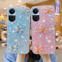 เคสโทรศัพท์อัจฉริยะสำหรับ OPPO Reno10 5G 10 Pro 5G 10 Pro + 5G Reno8 T 5G 4G Reno8 Z 5G Reno8 4G 5G 8Pro 5G Reno7 Z 5G Reno7 5G เคสโทรศัพท์ TPU แบบน่มทรงผีเสื้อคริสตัล3D ระยิบระยับ5G 5G 5Pro Reno5 5G Reno6 Z 5G 6 Pro 5G