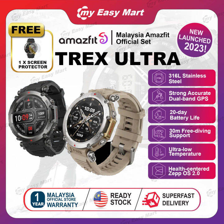 Amazfit T-rex Ultra Fitness Smartwatch (official Store Amazfit Malaysia 