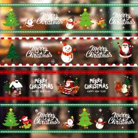 New Year Decor Paper Christmas Decor Window Glass Decal Christma Gift Wall Sticker Static Electricity Without Trace Glass Decal