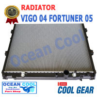 หม้อน้ำ วีโก้ VIGO 2004 - 2011 ฟอร์จูนเนอร์  FORTUNER  2005 เกียร์ ออโต้ เครื่องยนต์ ดีเซล 2.5 และ 3.0 Cool Gear โตโยต้า radiator 422175-6850 2004 2005 2006 2007 2008 2009 2010 2011 RD0005 อะไหล่ รถยนต์