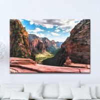 Angels Landing Canvas สหรัฐอเมริกาพิมพ์โปสเตอร์สหรัฐอเมริกา | Etsy 1ชิ้นภายในกรอบหรือไร้กรอบ