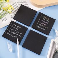 50 pcs Black Super Sticky Notes Self Adhesive Sticky Note Pads For Office School Supplies Memo Notes Reminder